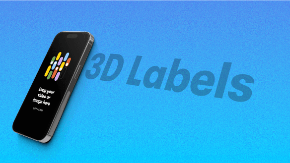 A 3D iPhone with a label on the back